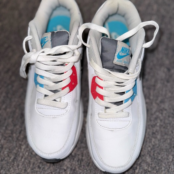 Nike Air Max (7Y) Red/White/Blue Sneakers - Picture 9 of 11